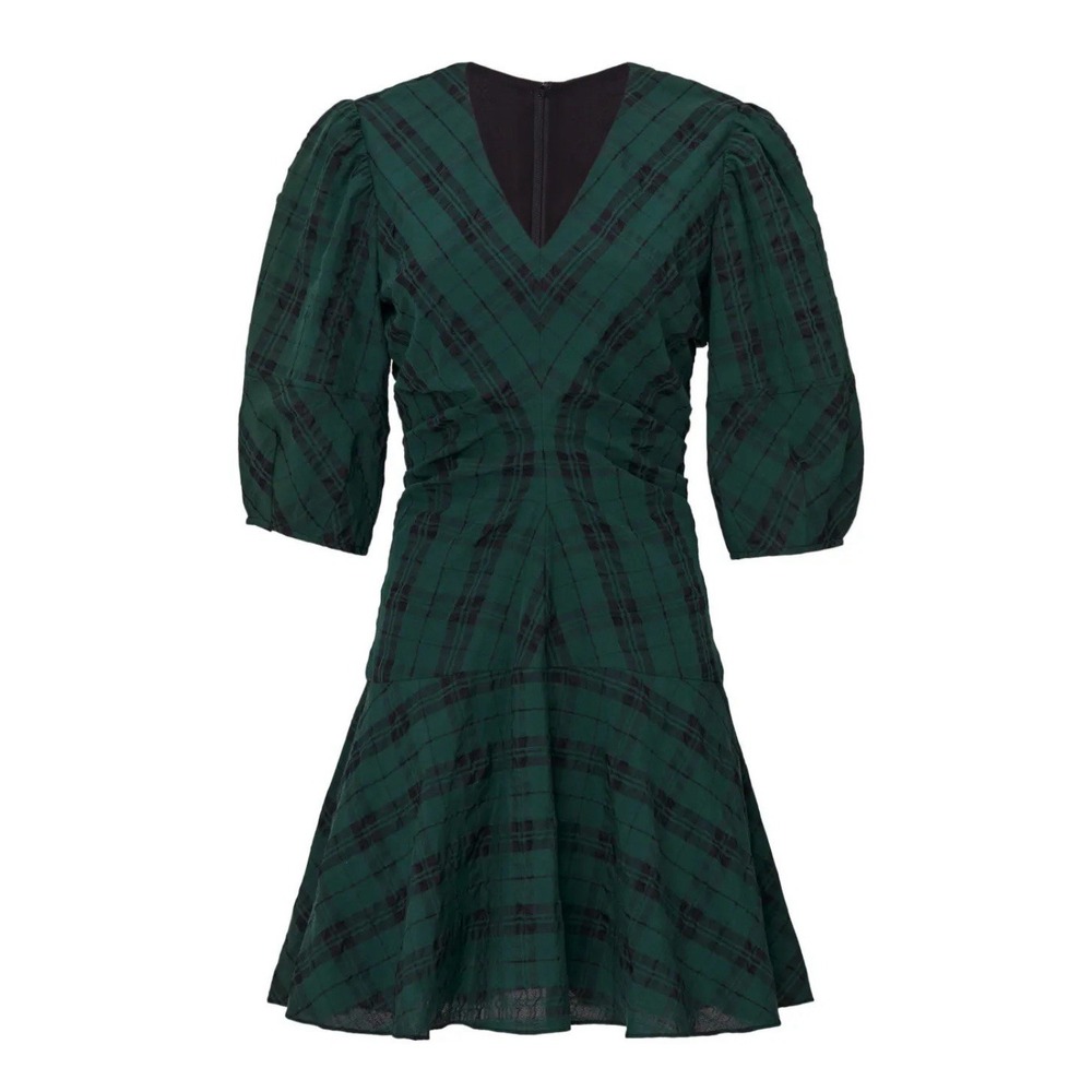 Tanya‎ Taylor - Emmaline Plaid Dress Green Size 18